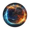2 PCS Mousepad with Non-Slip Rubber Base 8" Round Mouse-Mat with Stitched Edge Planet Ice and Fire Gaming Mousepad for Wireless Mouses Computer Laptop Home Office Desk Pad view 1
