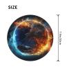 2 PCS Mousepad with Non-Slip Rubber Base 8" Round Mouse-Mat with Stitched Edge Planet Ice and Fire Gaming Mousepad for Wireless Mouses Computer Laptop Home Office Desk Pad view 2