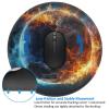 2 PCS Mousepad with Non-Slip Rubber Base 8" Round Mouse-Mat with Stitched Edge Planet Ice and Fire Gaming Mousepad for Wireless Mouses Computer Laptop Home Office Desk Pad view 3