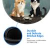 NONHAI 1 Mousepad with Non-Slip Rubber Base 8"" Round Mouse-Mat with Stitched Edge Rain Cat and Dog Gaming Mousepad for Wireless Mouses Computer Laptop Home Office Desk Pad view 4