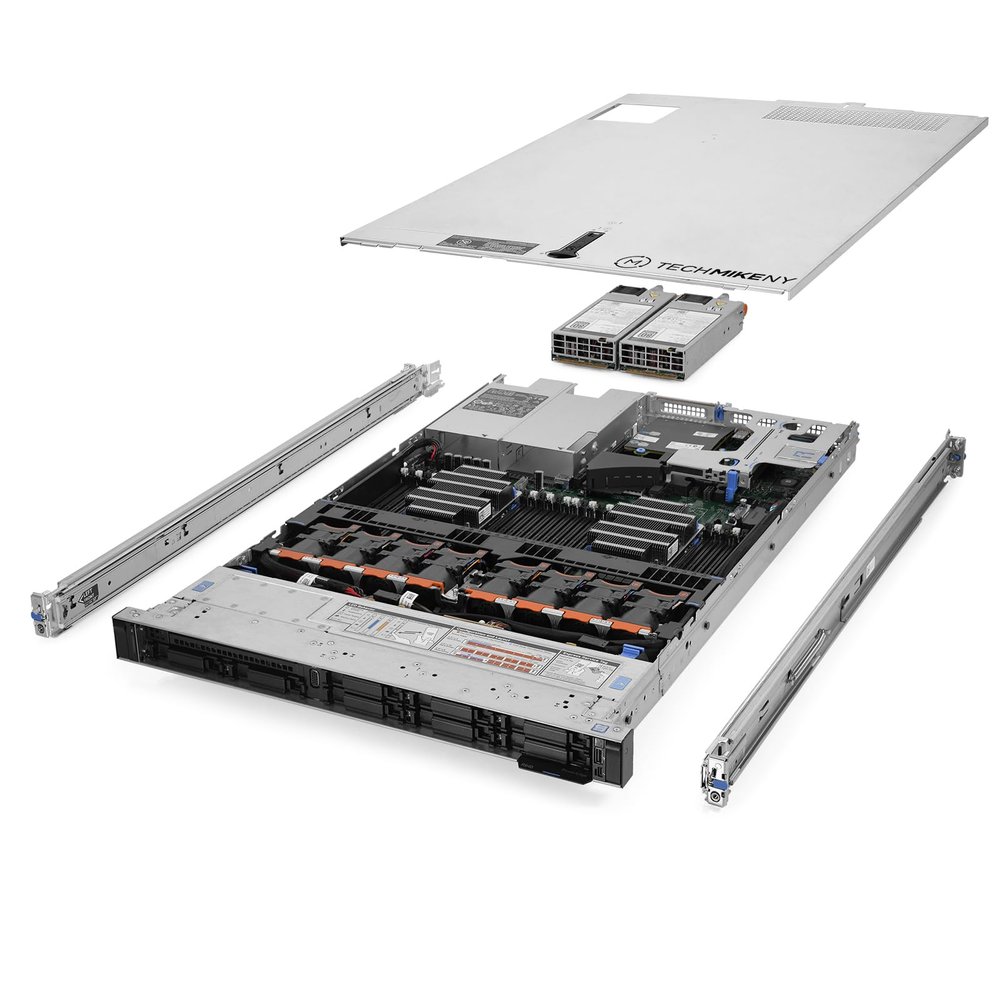 TechMikeNY Server 2X Gold 6150 2.70Ghz 36-Core 64GB RAM Rails Homelab PowerEdge R640 (Renewed)