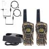 Cobra ACXT1035R FLT CAMO Floating and Waterproof Walkie Talkies for Adults with Compatible Cobra Surveillance Headset: Rechargeable, 22 Channels, Long-Range, 2 Two-Way Radios, 2 Headsets view 1