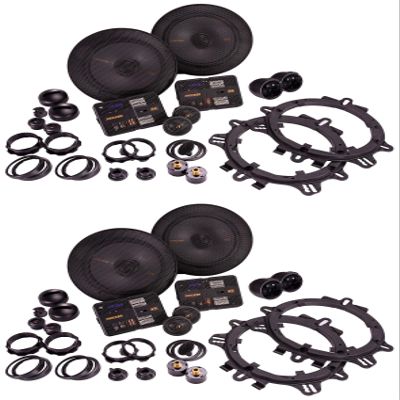 Audiosavings Bundle: (2) Pair Kicker 51KSS6504 6.5" Car Audio Component Speakers w/1" Tweeters Bundle (Items 4)