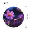 1 Mousepad with Non-Slip Rubber Base 8" Round Mouse-Mat with Stitched Edge Purple Flowers at Night Gaming Mousepad for Wireless Mouses Computer Laptop Home Office Desk Pad view 2
