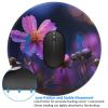 1 Mousepad with Non-Slip Rubber Base 8" Round Mouse-Mat with Stitched Edge Purple Flowers at Night Gaming Mousepad for Wireless Mouses Computer Laptop Home Office Desk Pad view 3