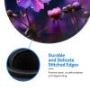 1 Mousepad with Non-Slip Rubber Base 8" Round Mouse-Mat with Stitched Edge Purple Flowers at Night Gaming Mousepad for Wireless Mouses Computer Laptop Home Office Desk Pad view 4