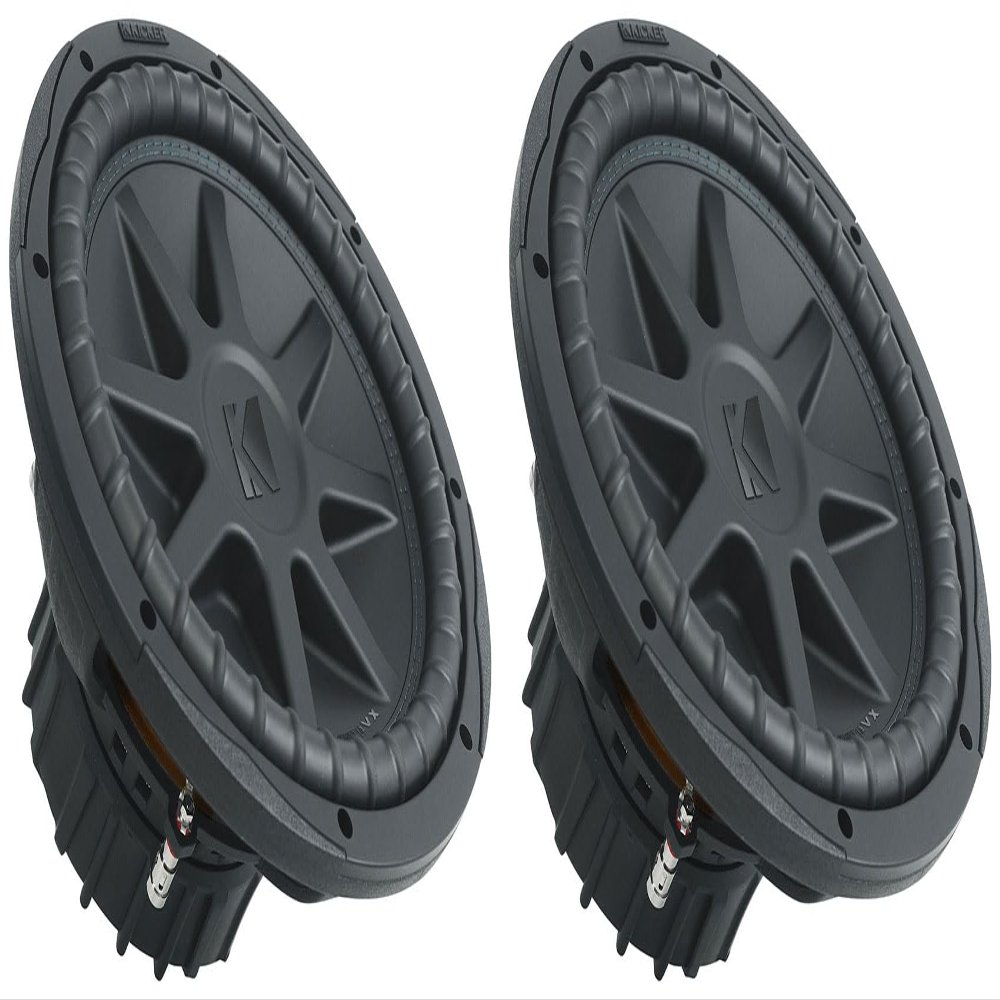 Audiosavings Bundle: (2) Kicker 50CVX124 COMPVX 12" Car Audio Subwoofer DVC 4 Ohm Sub CVX124 (Items 2)