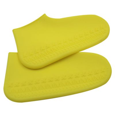 Anneome 1pair Silicone Shoe Covers for Rain Reusable Footwear Protectors Unisex Thicken Design for Outdoor Activities Hiking Fishing Yellow