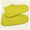 Anneome 1pair Silicone Shoe Covers for Rain Reusable Footwear Protectors Unisex Thicken Design for Outdoor Activities Hiking Fishing Yellow view 3