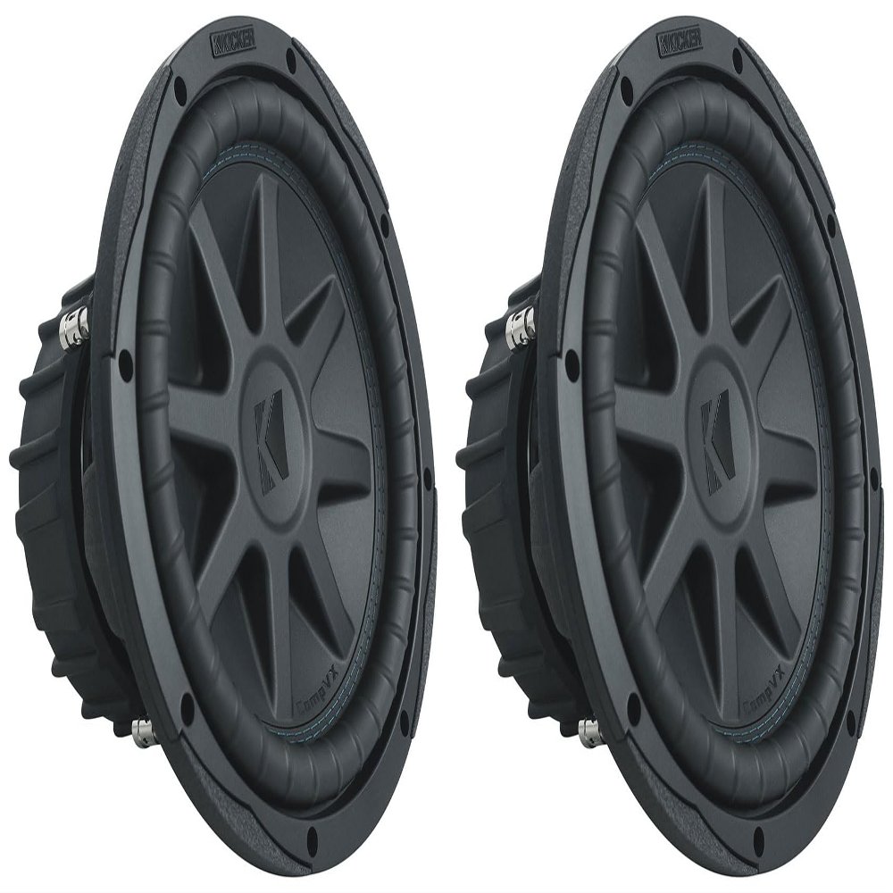 Audiosavings Bundle: (2) Kicker 50CVX104 COMPVX 10" Car Audio Subwoofer DVC 4 Ohm Sub CVX104 (Items 2)