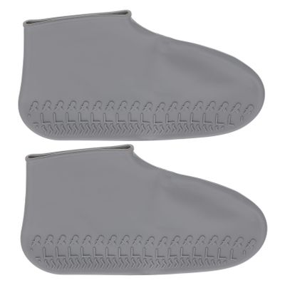 Hohopeti Rainproof Shoes Cover Rain Shoes Protector for Water Slip Resistant Silicone Galoshes Cover Grey s