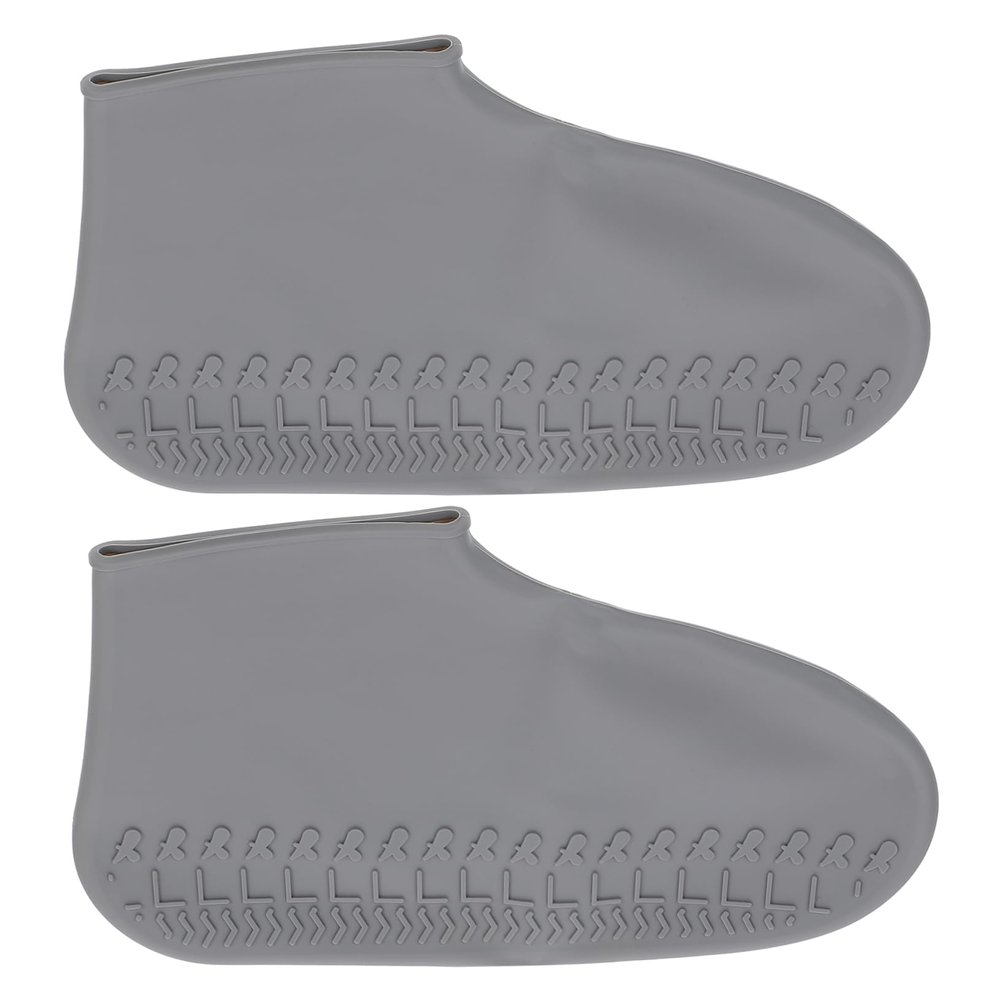 Hohopeti Rainproof Shoes Cover Rain Shoes Protector for Water Slip Resistant Silicone Galoshes Cover Grey s