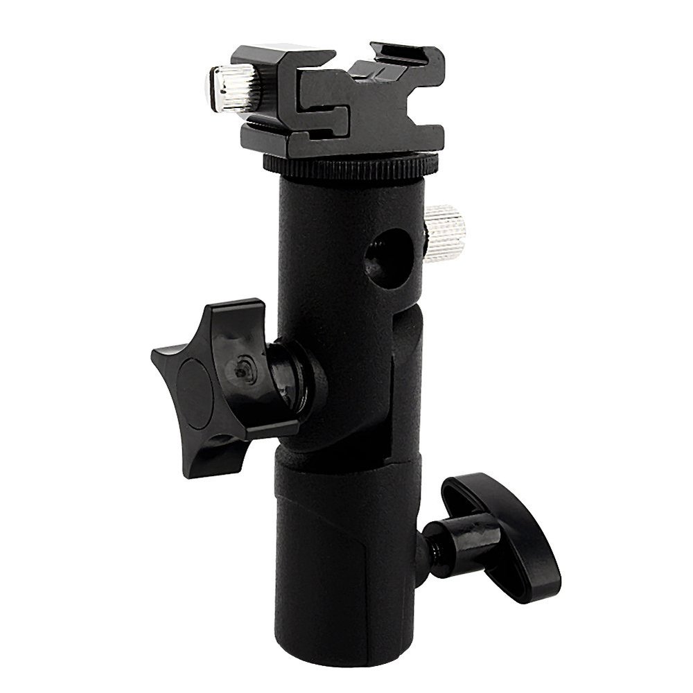 Yuecoom Camera Speedlite Mount, Flash Stand Bracket Umbrella Mount Holder Shoe Mount with Umbrella Reflector Holder