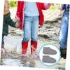 Hohopeti Rainproof Shoes Cover Slip Silicone Rain Boot Covers for Men Women Thicken Grey view 3