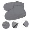Hohopeti Rainproof Shoes Cover Slip Silicone Rain Boot Covers for Men Women Thicken Grey view 4