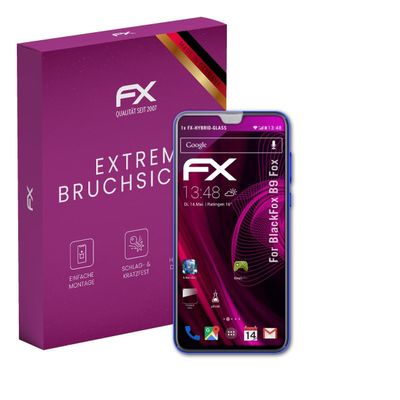 atFoliX Plastic Glass Protective Film compatible with BlackFox B9 Fox, 9H Hybrid-Glass FX Screen Protector