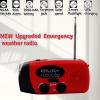 Handsider Hand Crank Emergency Weather Radio, AM FM NOAA Solar Radio with Led Flashlight and Earphone Jack, 2000mAh Charger for Smartphone, Self Powered LED Flashlight with SOS Alarm view 2