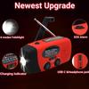 Handsider Hand Crank Emergency Weather Radio, AM FM NOAA Solar Radio with Led Flashlight and Earphone Jack, 2000mAh Charger for Smartphone, Self Powered LED Flashlight with SOS Alarm view 4
