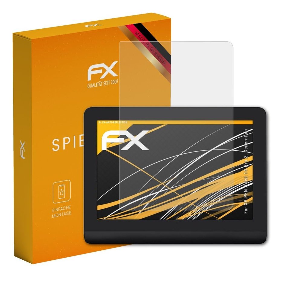 atFoliX Screen Protector compatible with XP-PEN Artist 14 Pro 2. Generation Screen Protection Film, anti-reflective and shock-absorbing FX Protector Film (2X)