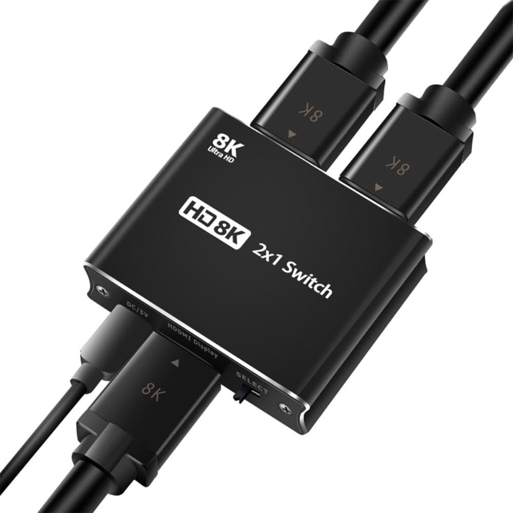 for 2 in 1 Out er HDMI-Compatible 2.1 Splitter High-defination 8K@60Hz 4K@120Hz 48Gbps Converter for 5 /HDTV