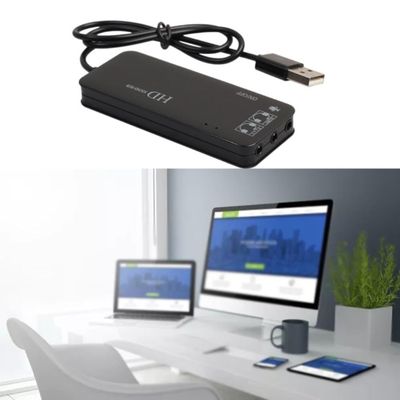 for USB 2.0 Hub 3 Ports USB Sound Card External Stereo Audio 3.5mm with Head and Micro High Speed for Mac