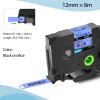 POPOBUY Blue 12mm 0.47 inch Laminated Tape Replacement for Ptouch TZ531 TZ-531 TZe-531 TZe531 Label Tape for PTD210 PTD220 PTD400 PTD600 PT-H110 Label Maker, 8 Pack view 2