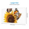 TATAOYU Butterfly and Sunflower Print Mousepad 15.8x29.5 in Strong Adhesion, Durable, Non-Slip, Perfect for Office and Gaming view 2