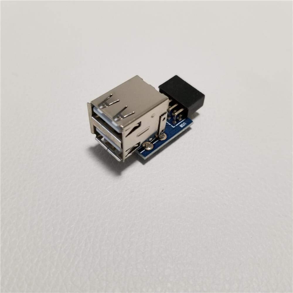 for 10pcs/lot 9Pin to 2 Port USB A Female Converter PCB Board Card PC Case Internal Motherboard USB 2.0 Hub