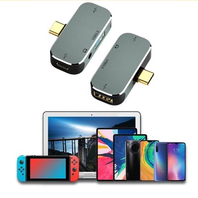 DirectNine Basics for 4 Port 1xUSB 3.0 Hub Splitter 1xUSB Hub 2.0 1x 3.5mm Jack Charging Support Dongle for Mobile PC Laptop, 8012111411707