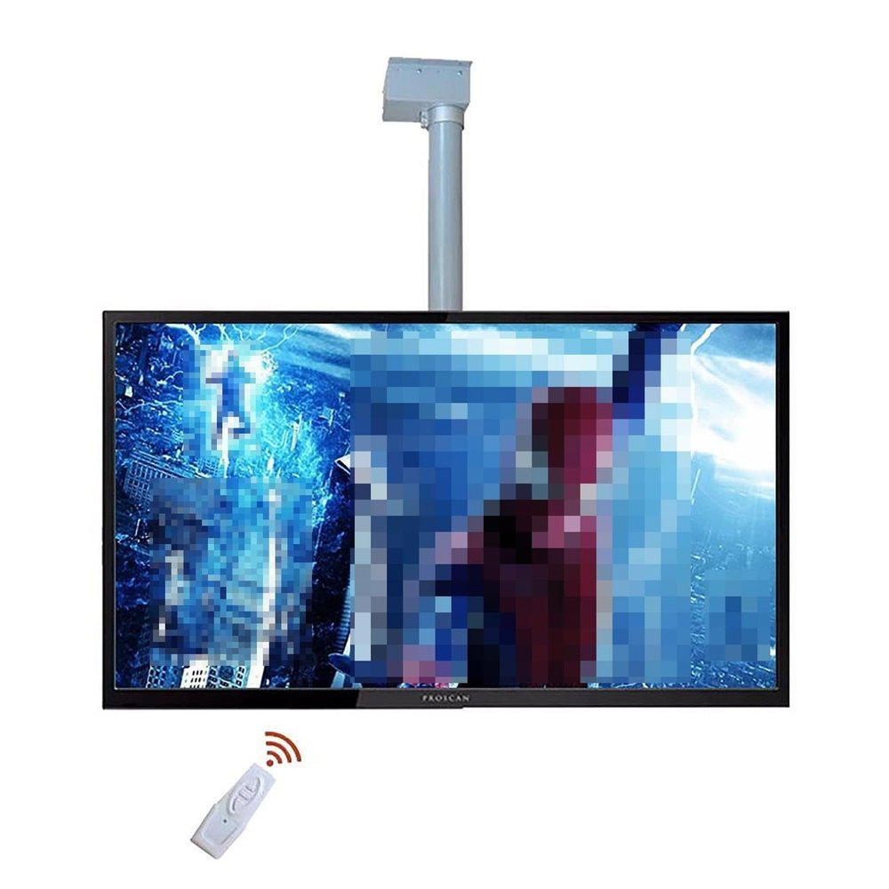 QICBYING Height Adjustable TV Stand and Wall Mount Motorized Tv Mount - Motorized Ceiling TV Mount, with Remote Control, Fits 26-70 Inch Low Profile TVs (Size : 150cm)