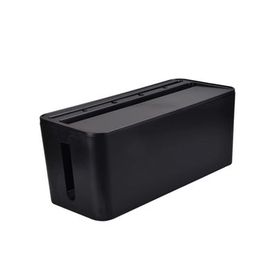 jojofuny Plastic Wire Storage Box Organizing Charger Cords Cables Cord Hider for Home Office Medium Wire Organizing Box