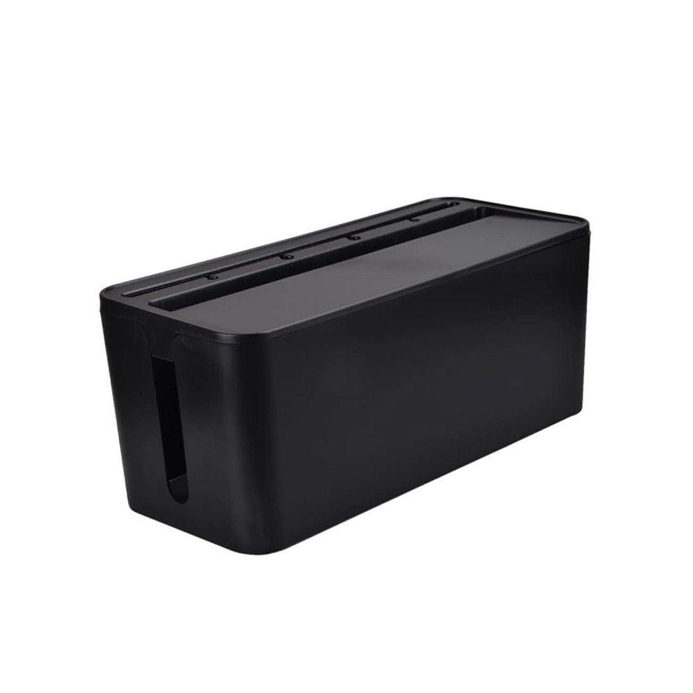 jojofuny Plastic Wire Storage Box Organizing Charger Cords Cables Cord Hider for Home Office Medium Wire Organizing Box