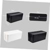 jojofuny Plastic Wire Storage Box Organizing Charger Cords Cables Cord Hider for Home Office Medium Wire Organizing Box view 2