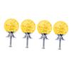 KOMBIUDA 4set Bubble Ball Drawer Knobs Silver Base Chic Yellow Cabinet Handles for Home Office Easy Installation Includes Screws for Modern Decor view 1