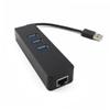 Gadpiparty 3 Port 3.0 Hub Ethernet Adapter 100mbps 3-in-1 Connectivity Hot Swap Energy Efficient for Desktop Laptops view 3