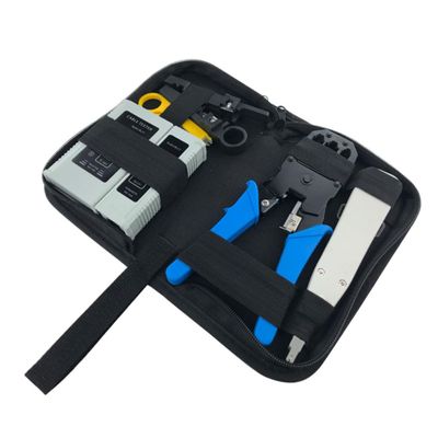 HOMSFOU Ethernet Tool Kit Complete Network Tool Set for Wiring Ethernet Cable Crimping Computer Repair