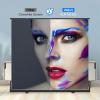 Portable ALR Manual Pull Up Projector Screen,100 in Outdoor Projector Screen 178Viewing Angle Portable Movie Screen 3D/4K HD 16: 9 Wrinkle-Free Design for Movie Home Theater Backyard Night view 3