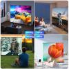 Portable ALR Manual Pull Up Projector Screen,100 in Outdoor Projector Screen 178Viewing Angle Portable Movie Screen 3D/4K HD 16: 9 Wrinkle-Free Design for Movie Home Theater Backyard Night view 4