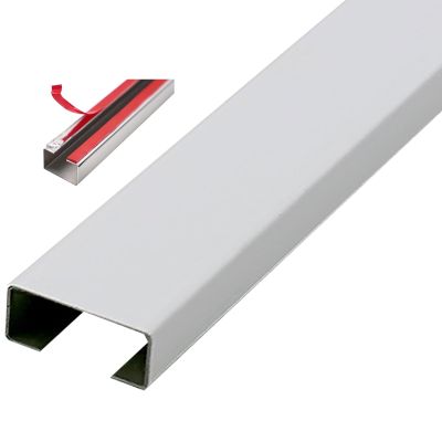 Stainless Steel Wood Grain Cable Concealer, Self Adhesive Cord Cover Hiders/Cord Hider Wall Mounted TV/Floor Wire Protector for Home Garage Electrical Cable Management ( Size : White-1.5m-30x15mm )