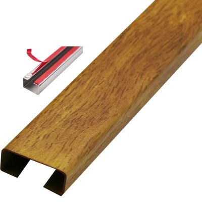 Stainless Steel Wood Grain Cable Concealer, Self Adhesive Cord Cover Hiders/Cord Hider Wall Mounted TV/Floor Wire Protector for Home Garage Electrical Cable Management ( Size : Yellow-2m-24x12mm )