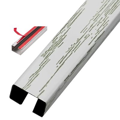 Stainless Steel Wood Grain Cable Concealer, Self Adhesive Cord Cover Hiders/Cord Hider Wall Mounted TV/Floor Wire Protector for Home Garage Electrical Cable Management ( Size : White2-2m-15x10mm )