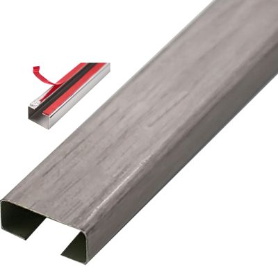 Stainless Steel Wood Grain Cable Concealer, Self Adhesive Cord Cover Hiders/Cord Hider Wall Mounted TV/Floor Wire Protector for Home Garage Electrical Cable Management ( Size : Grey2-1m-60x30mm )
