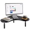 BBHW Corner Monitor Stand Metal Black Monitor Stand Height Adjustable, Computer Laptop Riser for Corner Desk, Ergonomic Space Saving Office Desktop Organizer Rack, 56425 view 1
