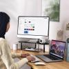 BBHW Corner Monitor Stand Metal Black Monitor Stand Height Adjustable, Computer Laptop Riser for Corner Desk, Ergonomic Space Saving Office Desktop Organizer Rack, 56425 view 2
