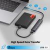 5-Port Powred USB 3.0 Hub, USB Extender Splitter with 5V USB-C Power/Data Port, Extender for A Port Laptop, PC, PS4/5, Xbox, Car and More view 3