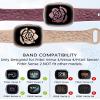 Minyee 2 Packs Floral Engraved Band Compatible with Fitbit Versa 4/Versa 3/Sense 2/Sense Band Women, Cute Embossed Silicone Wildflowers Rose Soft Sport Fancy Summer Replacement Strap for Versa 3 view 4
