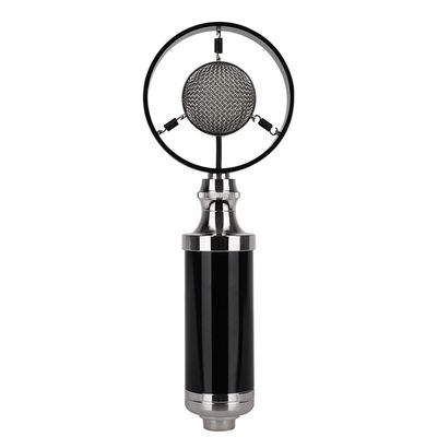 Kenntsh Professional Condenser Wired Vintage Recording Studio Microphone for Live Broadcast Black Easy Install