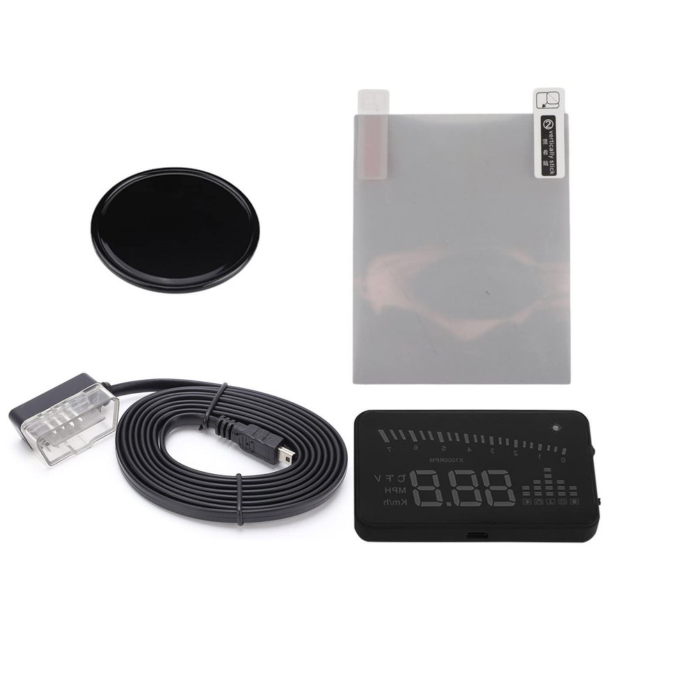 OBDII HUD Heads Up Display for Car Truck Color Head Up Display LED Projector Speed Warning System for Car Trucks