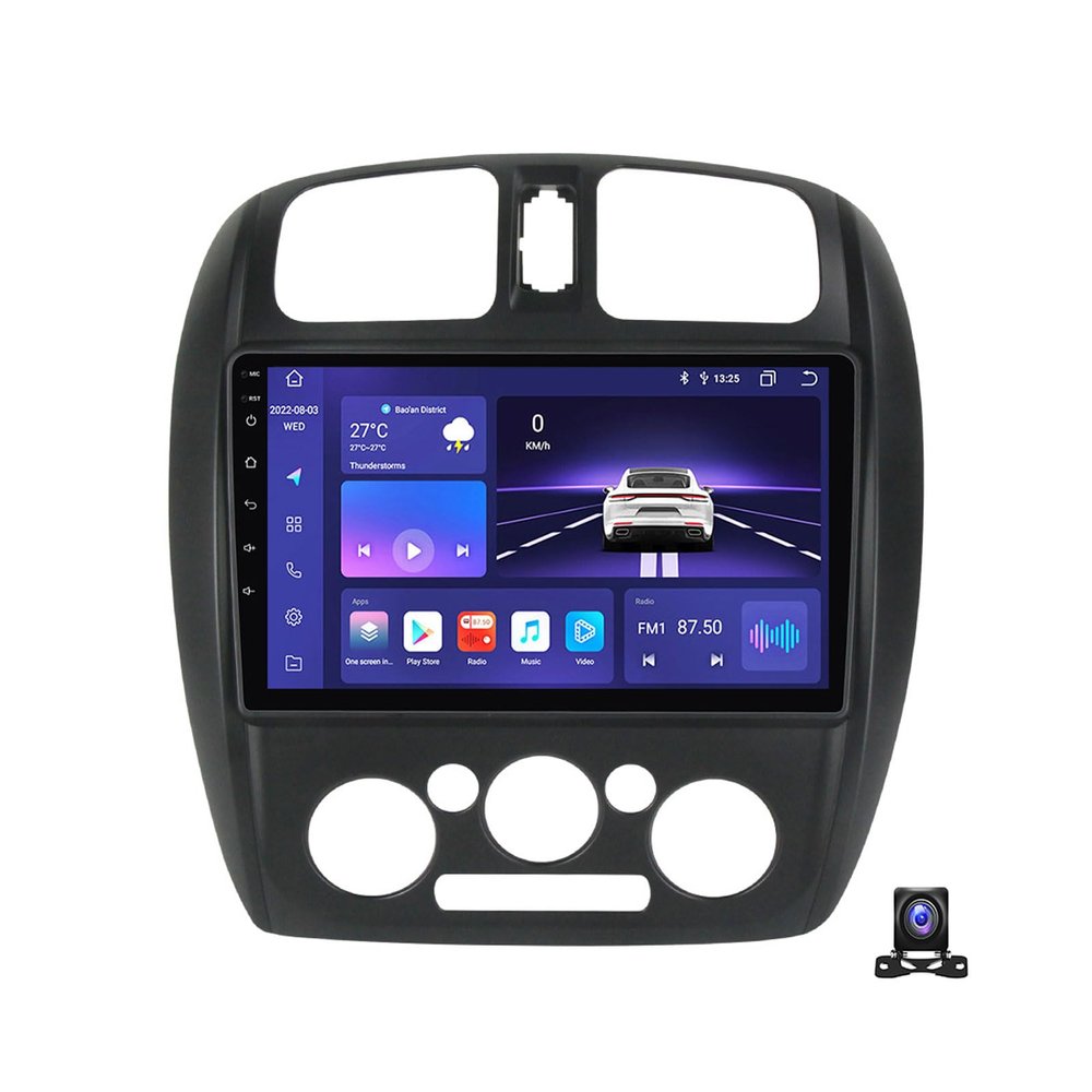 Double Din Car Stereo Multimedia Radio for Mazda 323 2000~2003 9 Inch Touchscreen with Navigation MP5 Player, DSP RDS FM Car Radio with Carplay/Android Auto,8 core m300s 4g+32g