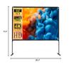 Projector Screen with Stand, 100 inch Indoor Outdoor Movie Projector Screen with Carry Bag, 16:9 HD 4K Portable Projection Screen for Home Theater view 2